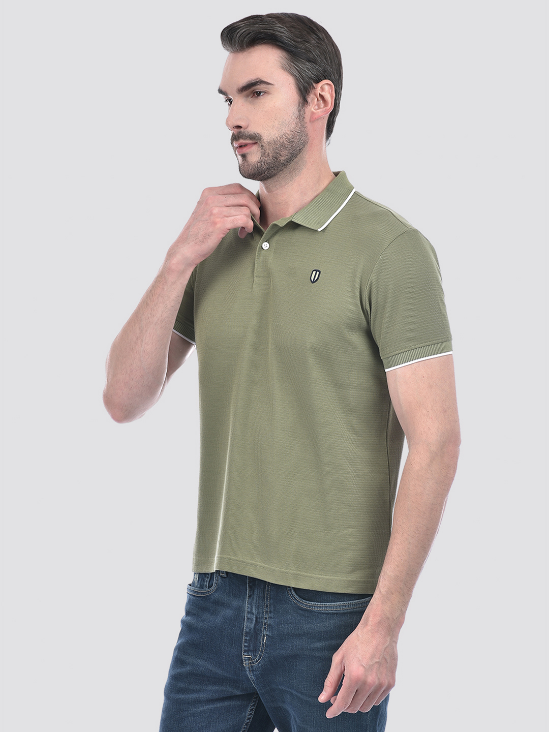 Numero Uno Men Striped Green T-Shirt